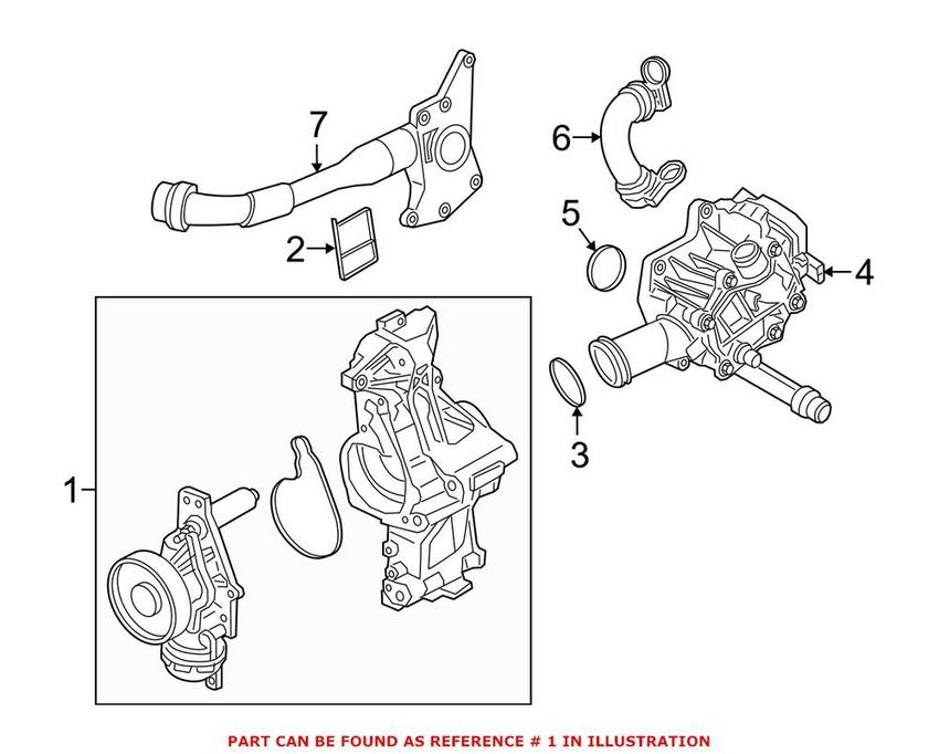 BMW Engine Water Pump Assembly 11517643067